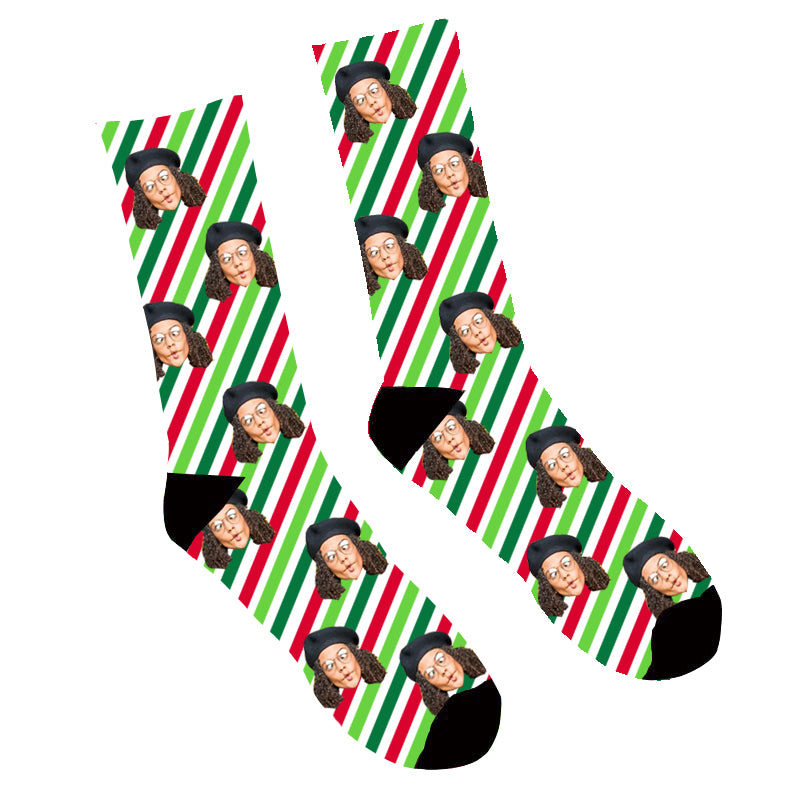 Custom Socks Christmas Tree Photo Socks
