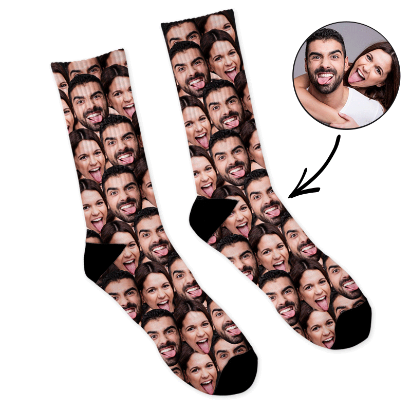 Custom Mash Face  Socks 3 For 2 - Make Custom Gifts