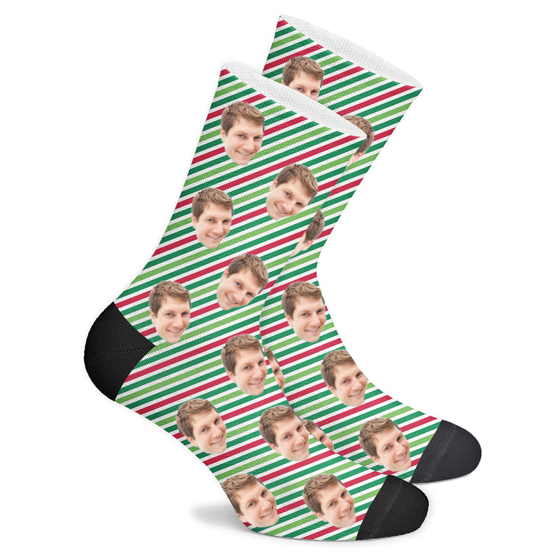 Custom Face Socks Santa Photo Socks