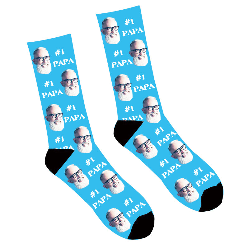 Custom Photo Face Socks #1 Papa