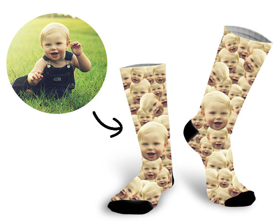 Custom All Baby Face Socks Photo Socks - Make Custom Gifts