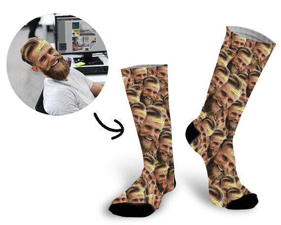 Custom All Super Dad Face Socks Photo Socks - Make Custom Gifts