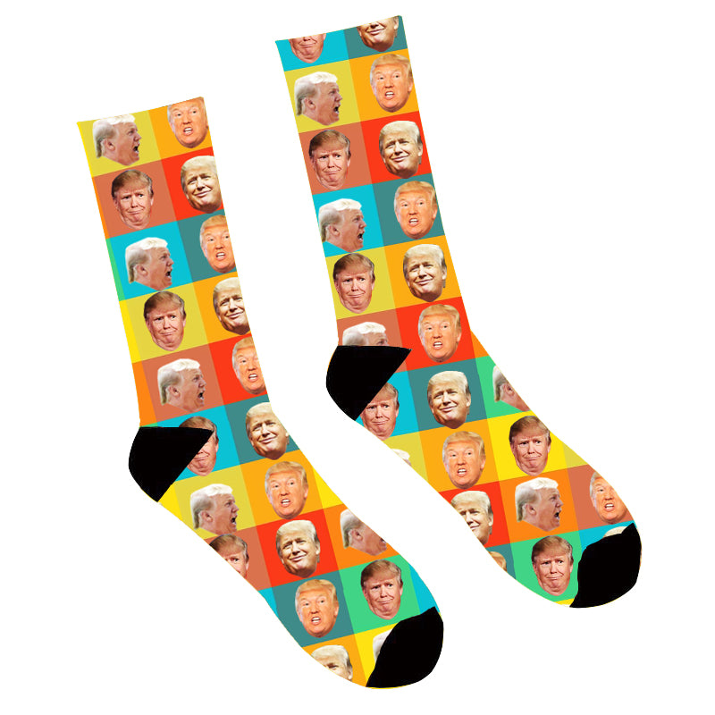 Custom Colorful Block Face Socks