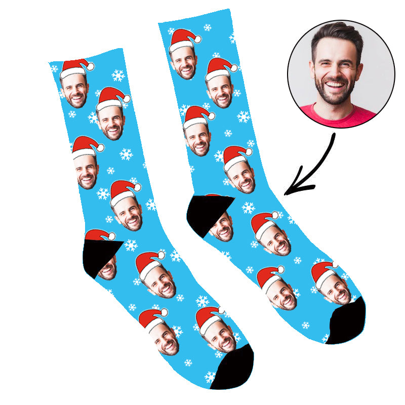 Custom Face Socks Santa Me Socks - Make Custom Gifts