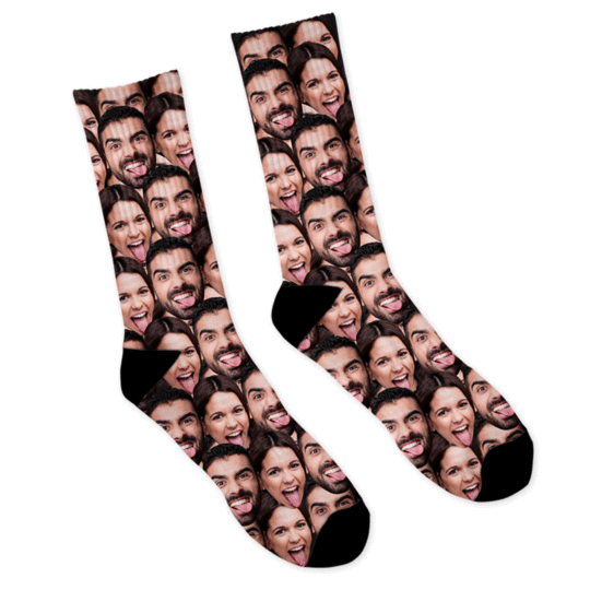 Custom Face Socks With Heart Love