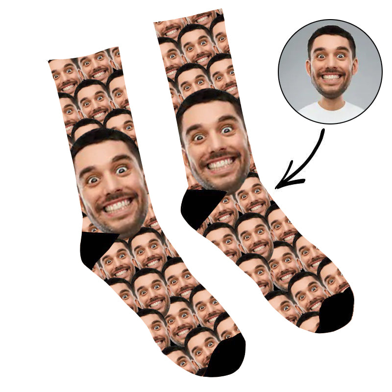 Custom Face Socks Funny Mash - Make Custom Gifts