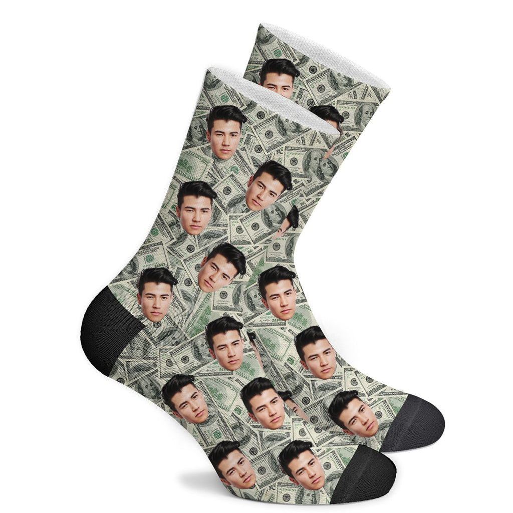 Custom Face Socks With Money Photo Socks - Make Custom Gifts