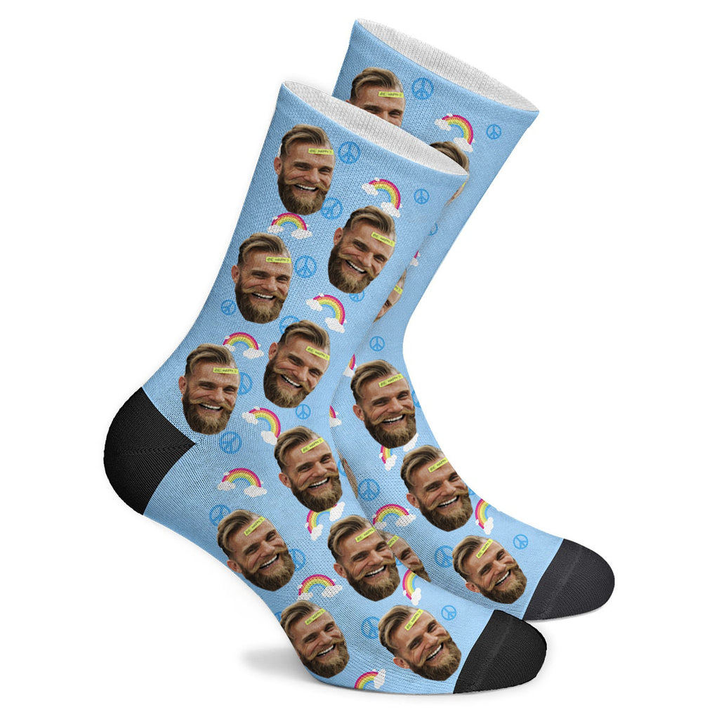 Custom Rainbow Face Photo Socks - Make Custom Gifts