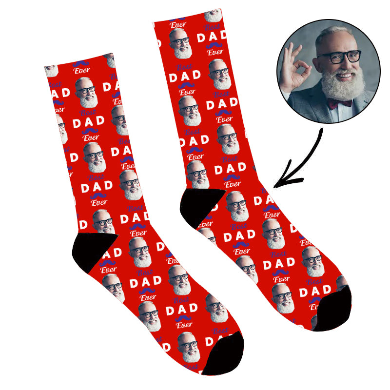 Custom Photo Face Socks Best Dad