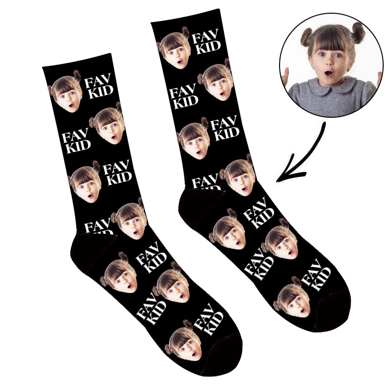 Custom Photo Face Socks Fav Kid