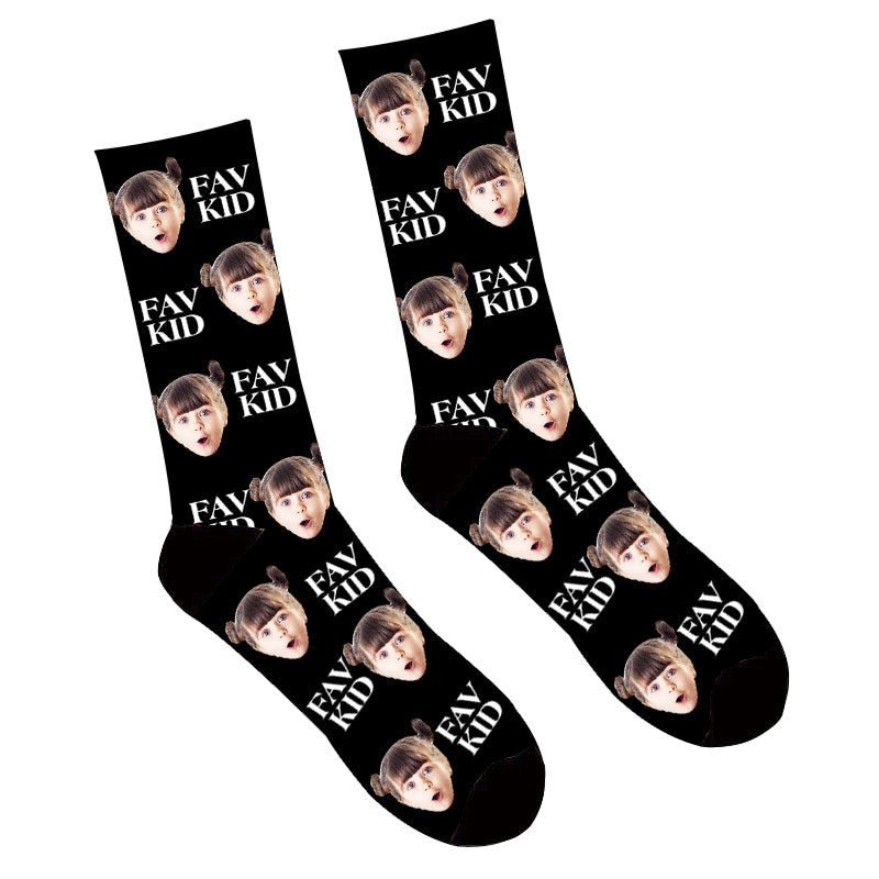 Custom Photo Face Socks Fav Kid