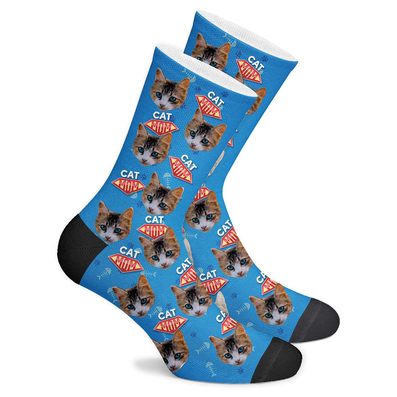 Custom Dog Mom Face Socks Photo Socks