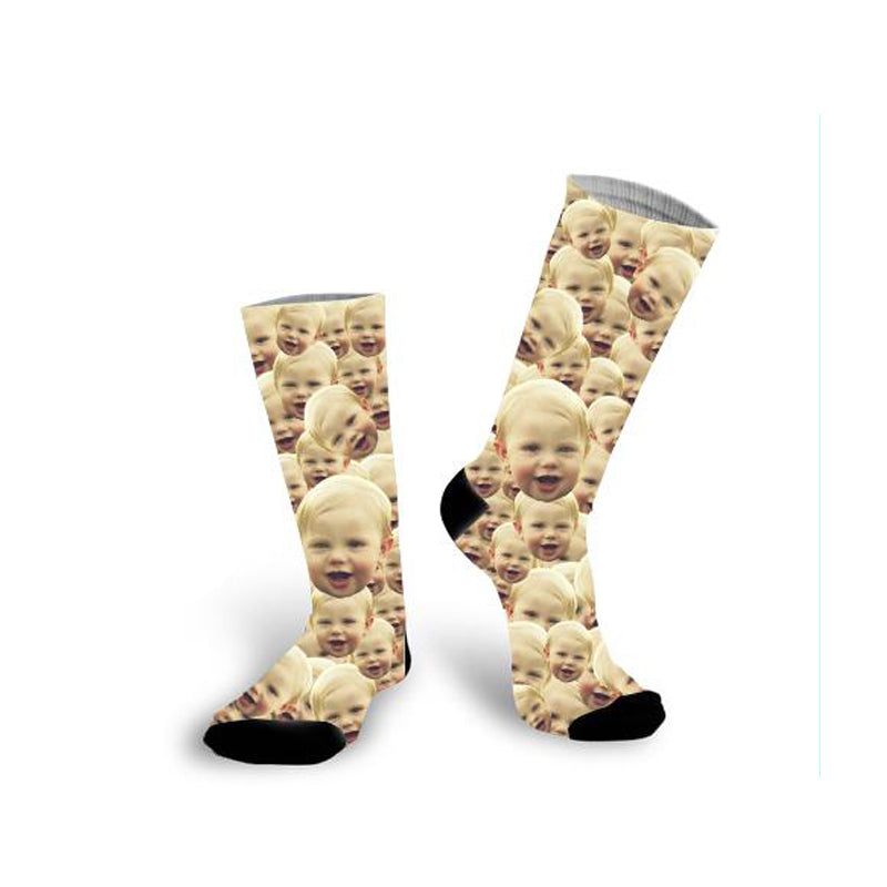 Custom All Baby Face Socks Photo Socks - Make Custom Gifts