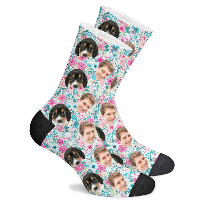 Custom Floral Socks - Make Custom Gifts