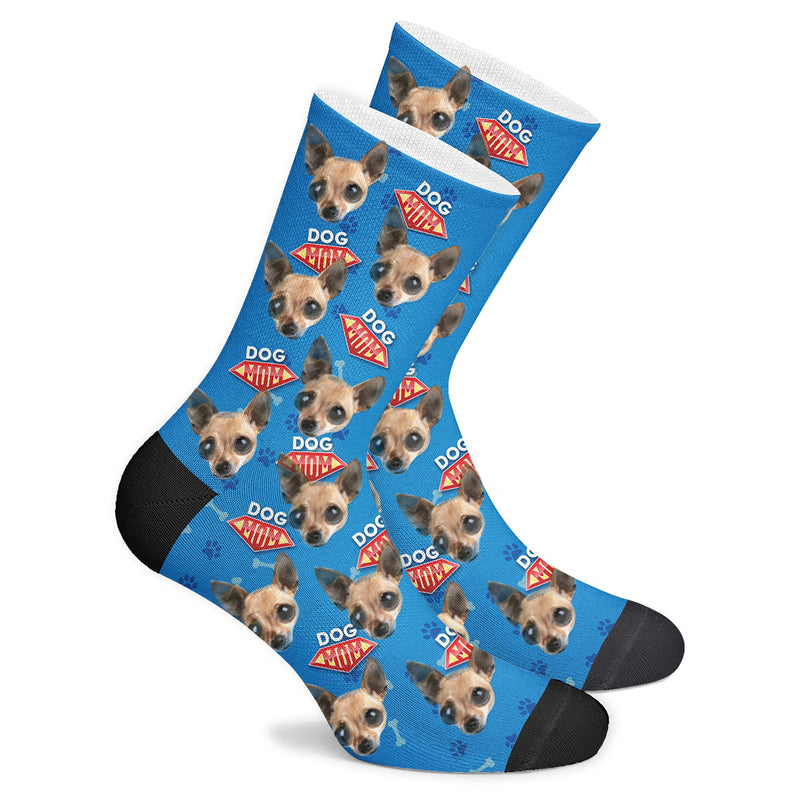 Custom Dog Mom Face Socks Photo Socks - Make Custom Gifts