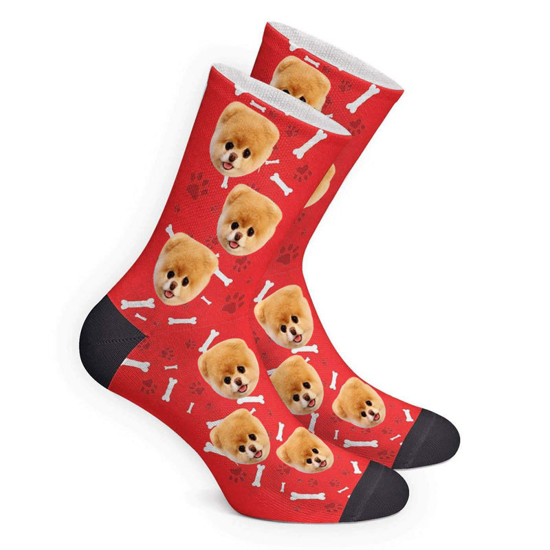 Custom Dog Footprint Photo Socks - Make Custom Gifts