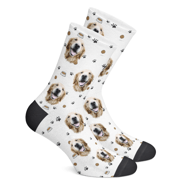 Dog Face Socks Custom Bone Socks - Make Custom Gifts