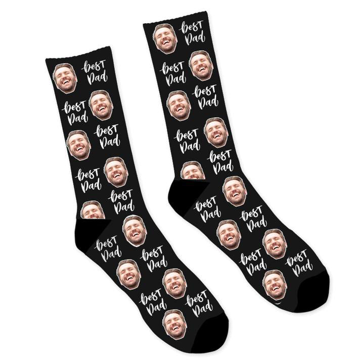 Custom Face Socks Best Dad Photo Socks - Make Custom Gifts