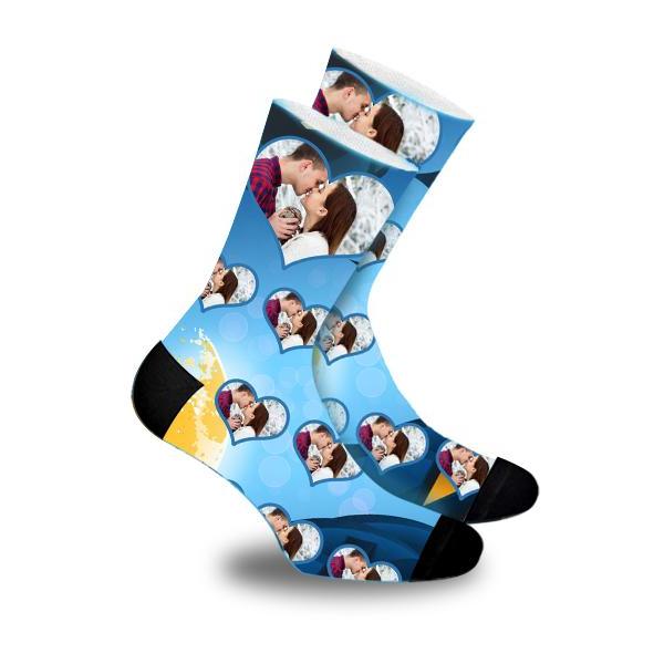 Custom Socks  Love Heart Face Socks - Make Custom Gifts
